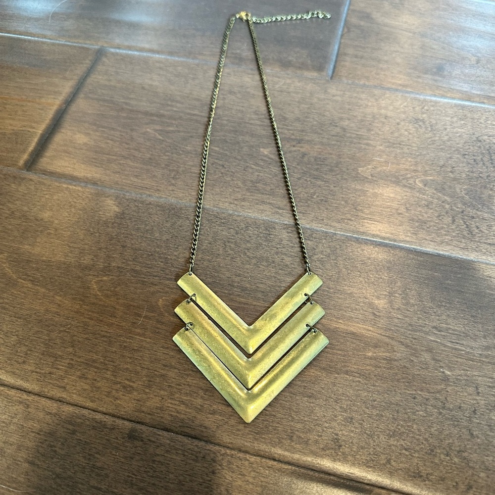 Chevron statement necklace